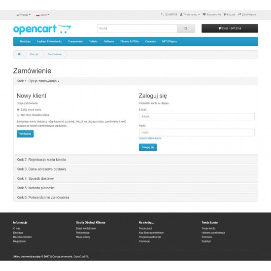 OpenCart PL v. 3.0.3.2 Standard - Gotowy sklep internetowy